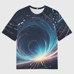 Футболка оверсайз мужская Космический абстрактный узор - нейросеть, цвет: 3D-принт