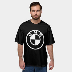 Футболка оверсайз мужская Bmw sport white, цвет: 3D-принт — фото 2