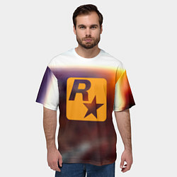 Футболка оверсайз мужская Grand Theft Auto rockstar game, цвет: 3D-принт — фото 2