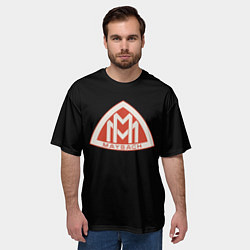 Футболка оверсайз мужская Maybach logo, цвет: 3D-принт — фото 2