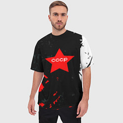 Футболка оверсайз мужская Звезда символ СССР, цвет: 3D-принт — фото 2