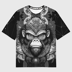 Мужская футболка оверсайз Кинг Конг король обезьян на фоне созвездия