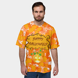Футболка оверсайз мужская С хэллоуином, цвет: 3D-принт — фото 2