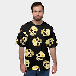 Футболка оверсайз мужская Черепки для хэллоуина, цвет: 3D-принт — фото 2