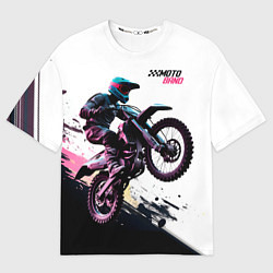 Футболка оверсайз мужская Moto band, цвет: 3D-принт