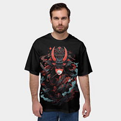 Футболка оверсайз мужская Girl of samurai, цвет: 3D-принт — фото 2