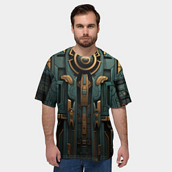 Футболка оверсайз мужская Абстрактный узор в египетском стиле, цвет: 3D-принт — фото 2