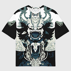 Футболка оверсайз мужская Король драконов с узорами, цвет: 3D-принт