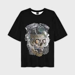 Футболка оверсайз мужская Skull engine, цвет: 3D-принт