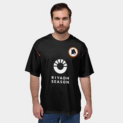 Футболка оверсайз мужская Тотти ФК Рома форма 23-24 третья, цвет: 3D-принт — фото 2