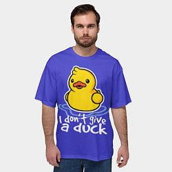 Футболка оверсайз мужская I do not Give a Duck, цвет: 3D-принт — фото 2