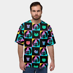 Футболка оверсайз мужская The image of a girl in a square, цвет: 3D-принт — фото 2