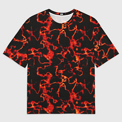Футболка оверсайз мужская Магма инферно, цвет: 3D-принт