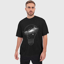 Футболка оверсайз мужская Галактика в лампе, цвет: 3D-принт — фото 2