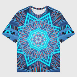 Футболка оверсайз мужская Геометрический орнамент мандалы, цвет: 3D-принт