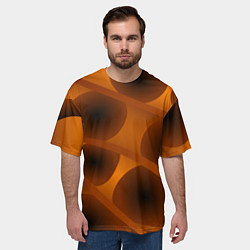 Футболка оверсайз мужская Шоколадные овалы, цвет: 3D-принт — фото 2