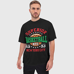 Футболка оверсайз мужская Superior basketball, цвет: 3D-принт — фото 2