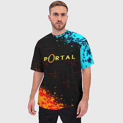 Футболка оверсайз мужская Portal x Half life, цвет: 3D-принт — фото 2