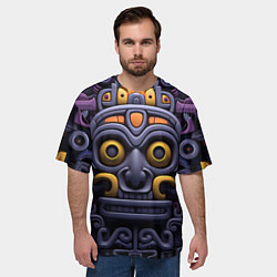 Футболка оверсайз мужская Орнамент в стиле ацтеков, цвет: 3D-принт — фото 2