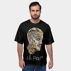 Футболка оверсайз мужская Lil Peep mosaic rap, цвет: 3D-принт — фото 2