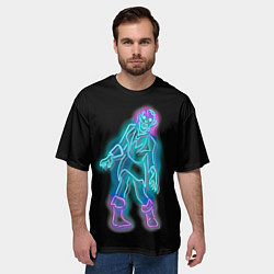 Футболка оверсайз мужская Neon undead, цвет: 3D-принт — фото 2