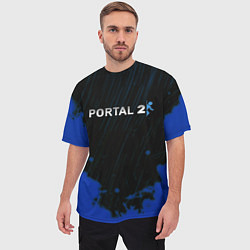Футболка оверсайз мужская Portal games, цвет: 3D-принт — фото 2