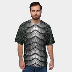 Футболка оверсайз мужская Dragon scales, цвет: 3D-принт — фото 2