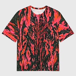 Футболка оверсайз мужская Демонический доспех красный, цвет: 3D-принт