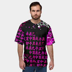 Футболка оверсайз мужская Аниме бомбинг пинк, цвет: 3D-принт — фото 2