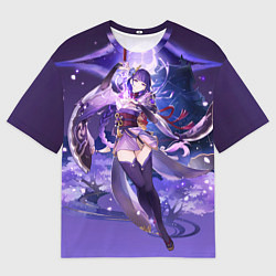 Футболка оверсайз мужская Genshin Impact Shogun Raiden, цвет: 3D-принт