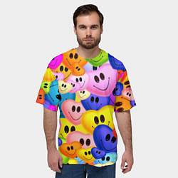 Футболка оверсайз мужская Улыбка любви, цвет: 3D-принт — фото 2