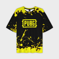 Футболка оверсайз мужская PUBG online yellow, цвет: 3D-принт