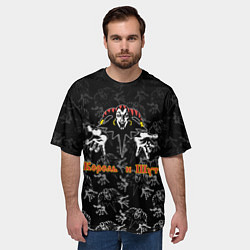 Футболка оверсайз мужская Король и шут - паттерн, цвет: 3D-принт — фото 2
