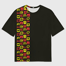 Футболка оверсайз мужская Протекторный след лого, цвет: 3D-принт