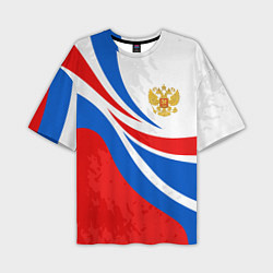 Футболка оверсайз мужская Россия - спортивная униформа, цвет: 3D-принт