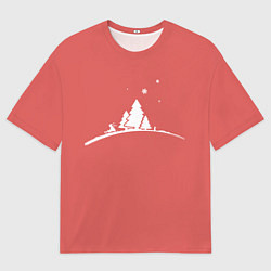 Футболка оверсайз мужская Minimalistic Christmas, цвет: 3D-принт