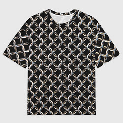 Футболка оверсайз мужская Кольчуга крупная, цвет: 3D-принт