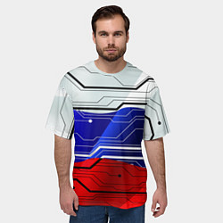 Футболка оверсайз мужская Символика: русский хакер, цвет: 3D-принт — фото 2