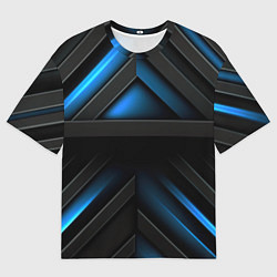 Мужская футболка оверсайз Вихри темноты синего