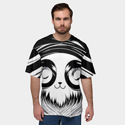 Футболка оверсайз мужская Анимэ котик, цвет: 3D-принт — фото 2