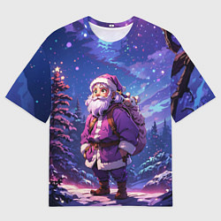 Футболка оверсайз мужская Cartoon Santa, цвет: 3D-принт