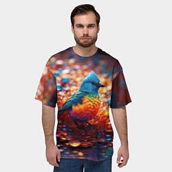 Футболка оверсайз мужская Птичка-Невеличка, цвет: 3D-принт — фото 2