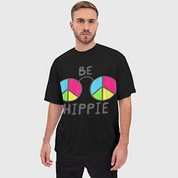 Футболка оверсайз мужская Be hippie, цвет: 3D-принт — фото 2