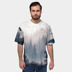 Футболка оверсайз мужская Anime forest, цвет: 3D-принт — фото 2