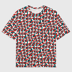 Футболка оверсайз мужская Цветное переплетение, цвет: 3D-принт