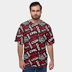 Футболка оверсайз мужская Rock cool, цвет: 3D-принт — фото 2