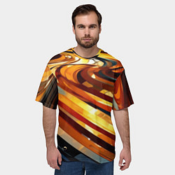 Футболка оверсайз мужская Абстрактная дорога, цвет: 3D-принт — фото 2