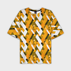 Мужская футболка оверсайз White and yellow shapes
