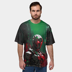 Футболка оверсайз мужская Титановый андроид, цвет: 3D-принт — фото 2