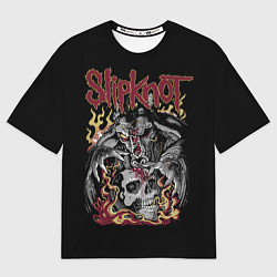 Футболка оверсайз мужская Slipknot - злодей, цвет: 3D-принт